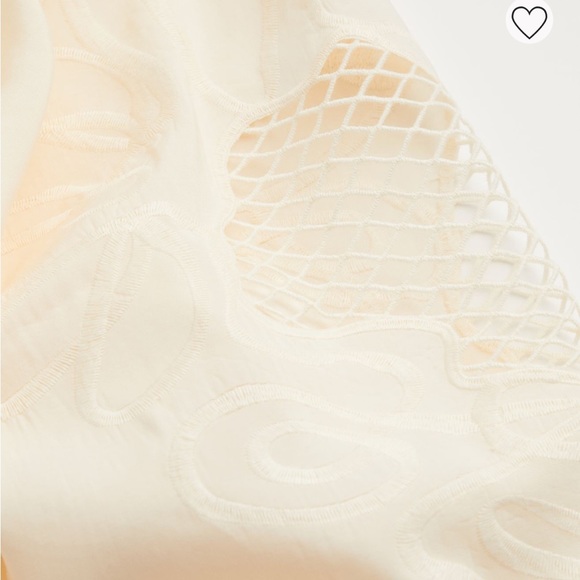 H&M Cream Voluminous Embroidery Detail Dress - Picture 6 of 11